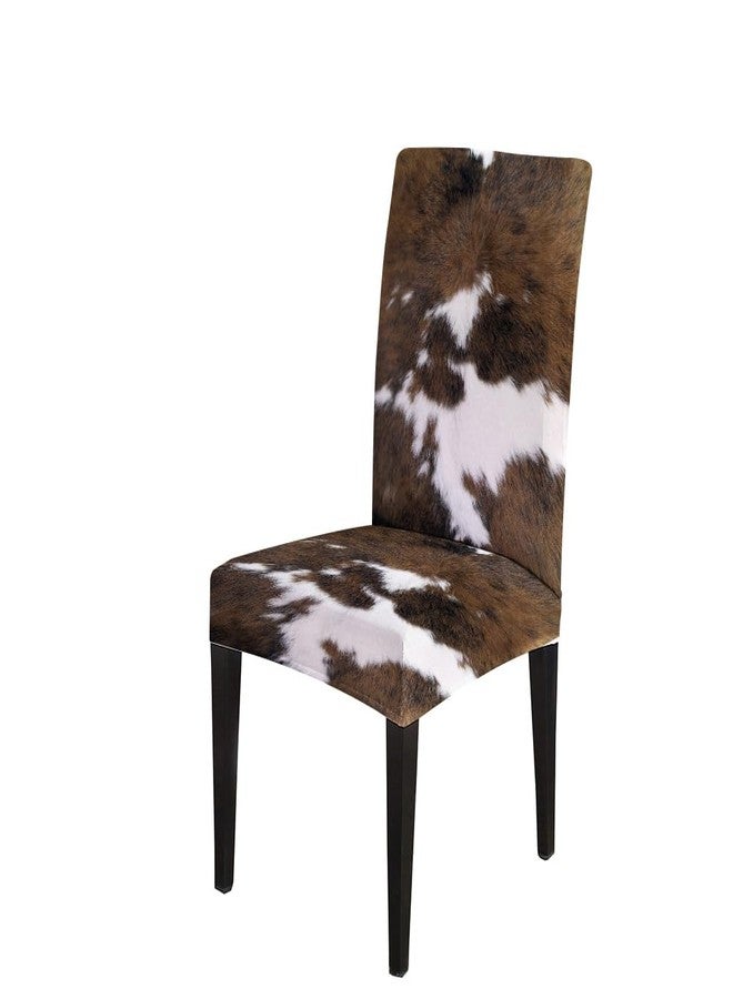 TOMWISH Chair Covers for Dining Room Set of 4,Cowhide Printing Spandex Stretch Dining Room Chair Cover,Removable Washable Kitchen Parsons Chair Covers Seat Slipcovers - Image 3